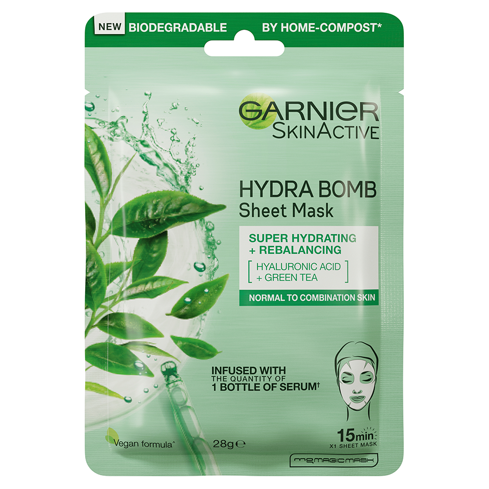 Garnier Hydra Bomb Hyaluronic Acid + Green Tea Sheet Mask Reviews ...