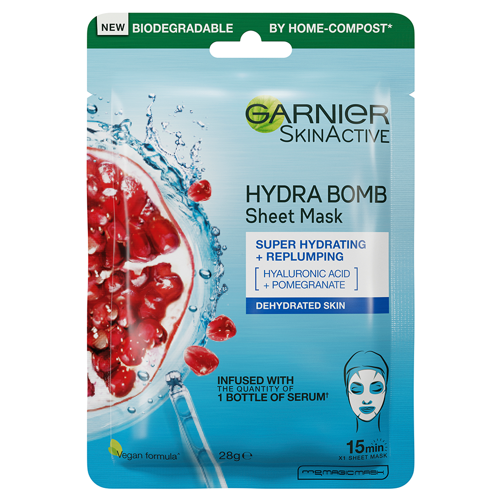 gebruiker Hardheid Overweldigen Garnier Hydra Bomb Hyaluronic Acid + Pomegranate Sheet Mask Reviews -  beautyheaven