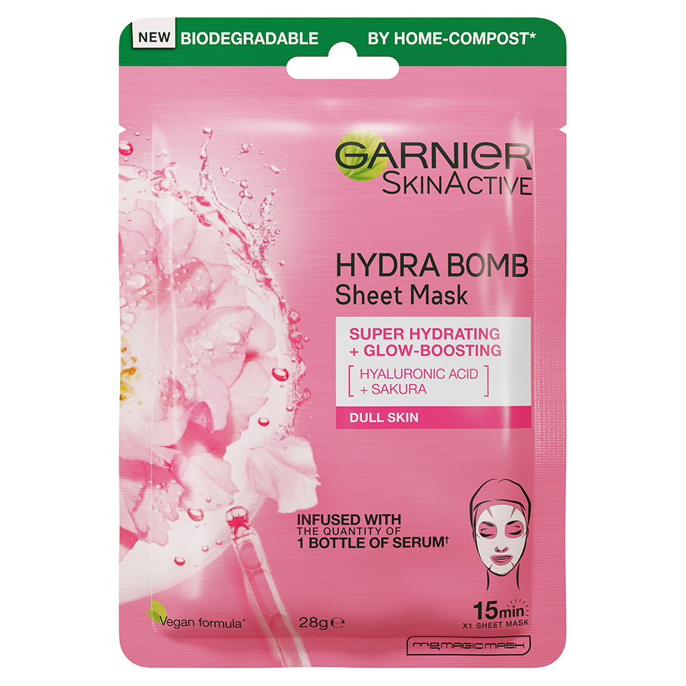 Garnier Hydra Bomb Hyaluronic Acid + Sakura Sheet Mask Reviews ...