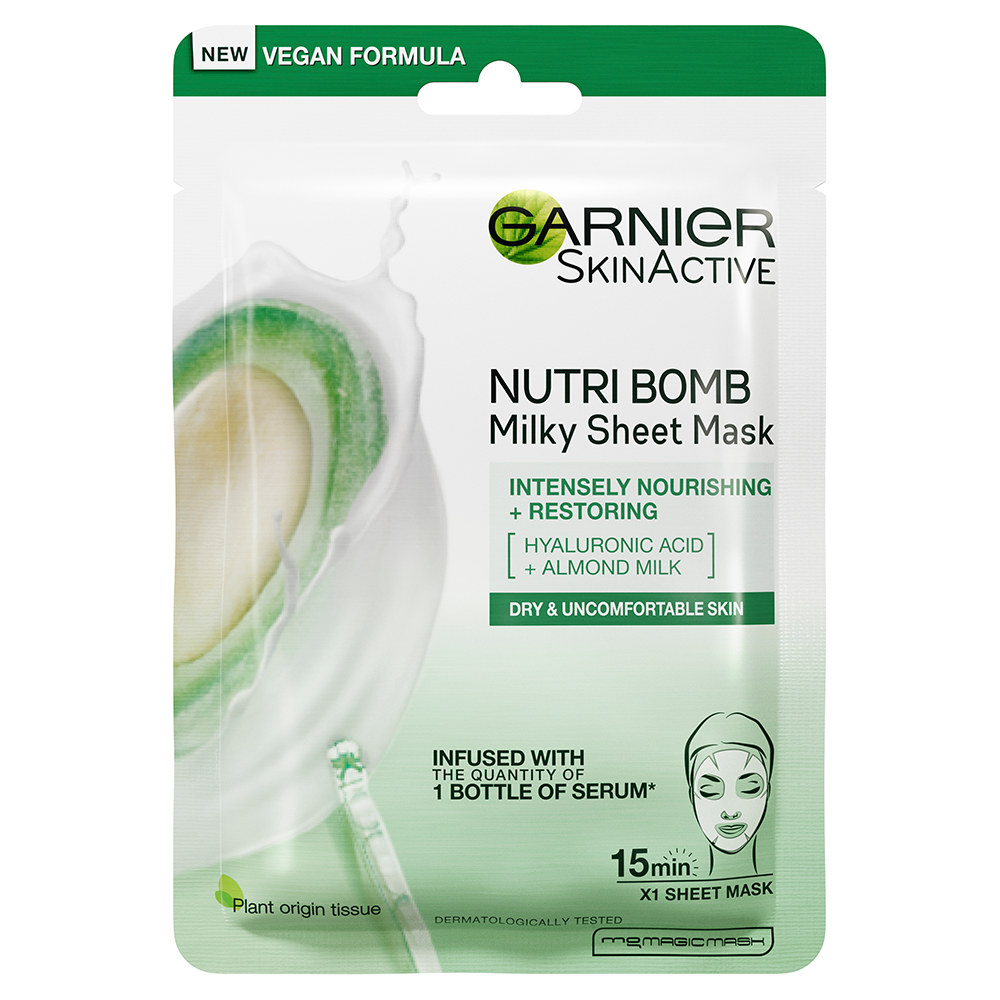 Nutri Bomb Milky Sheet Mask Hyluronic Acid + Almond Milk