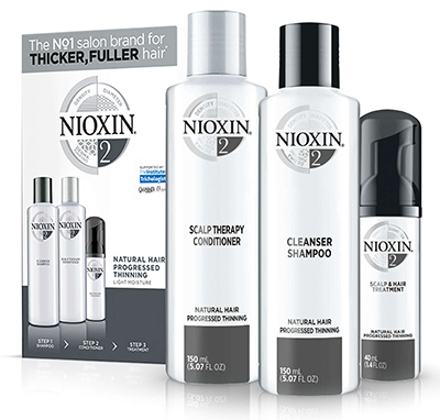 Nioxin System 2 Trial Kit for Natural Hair with Progressed Thinning ...