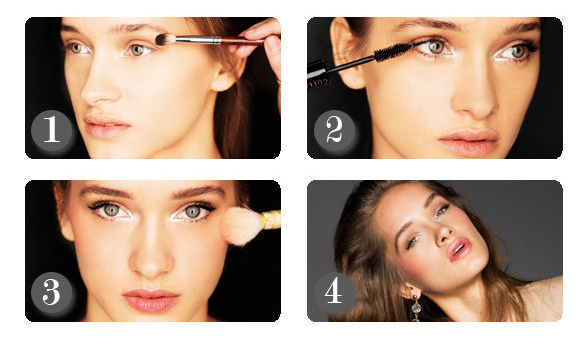 Three steps to highlighted eyes