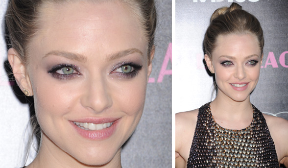 Get the look: Amanda Seyfried’s glittery lilac stare