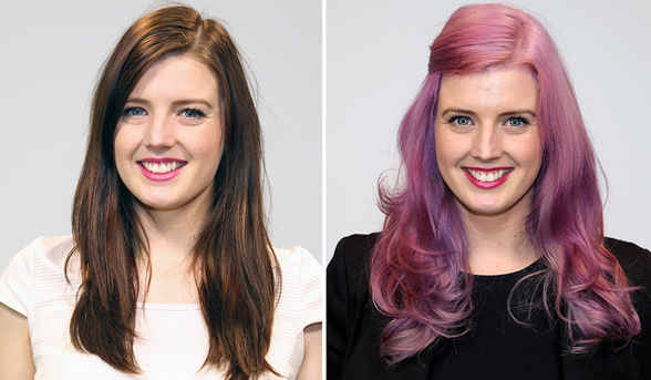 The violet hair makeover