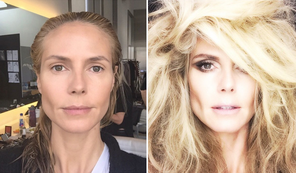 Heidi Klum’s amazing make-up transformation