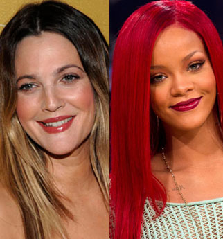 Hair chameleons: Rihanna vs Drew