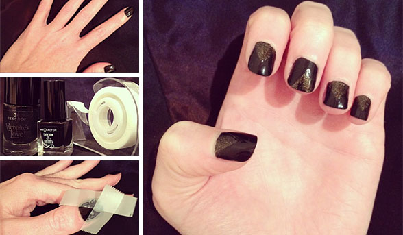 how-to-black-and-gold-sticky-tape-nails-beautyheaven