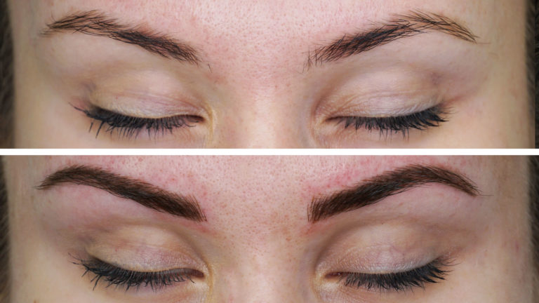 Microblading eyebrows: before and after photos