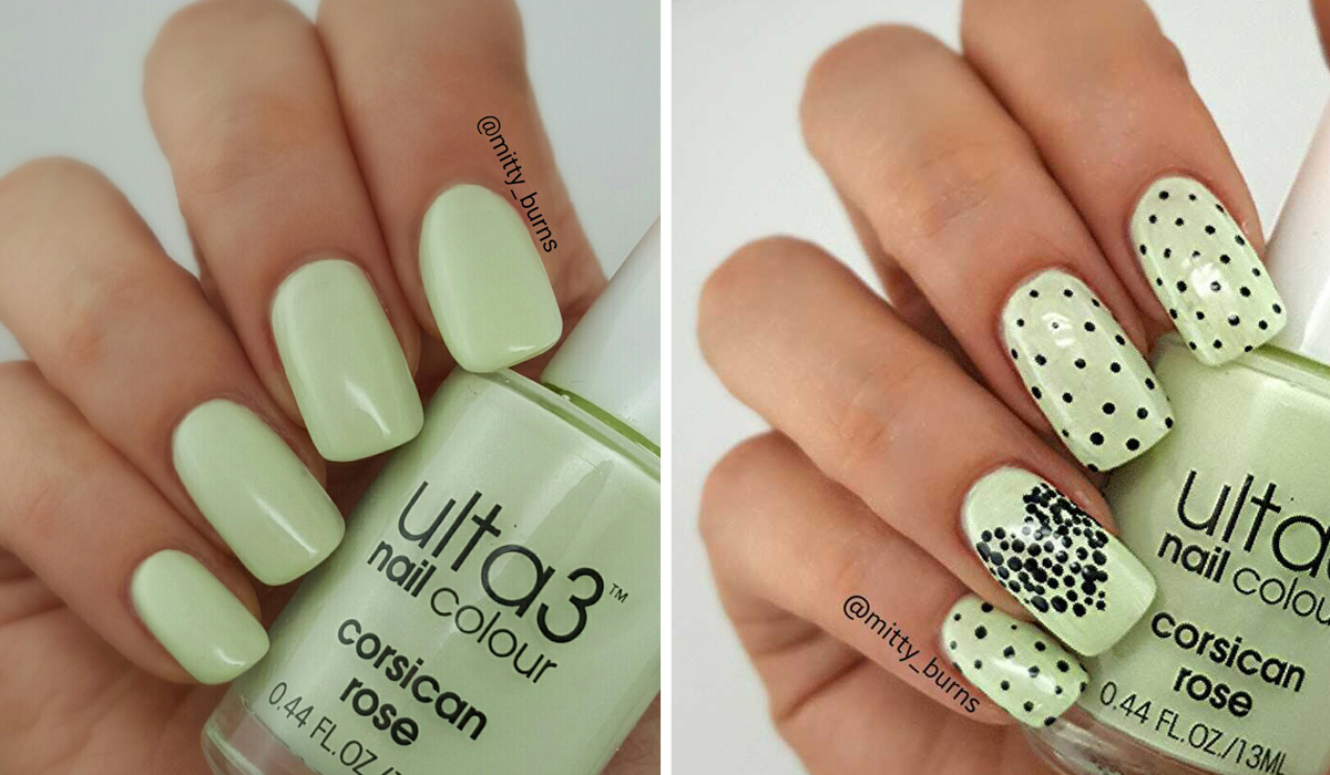 How to create dotted heart nail art