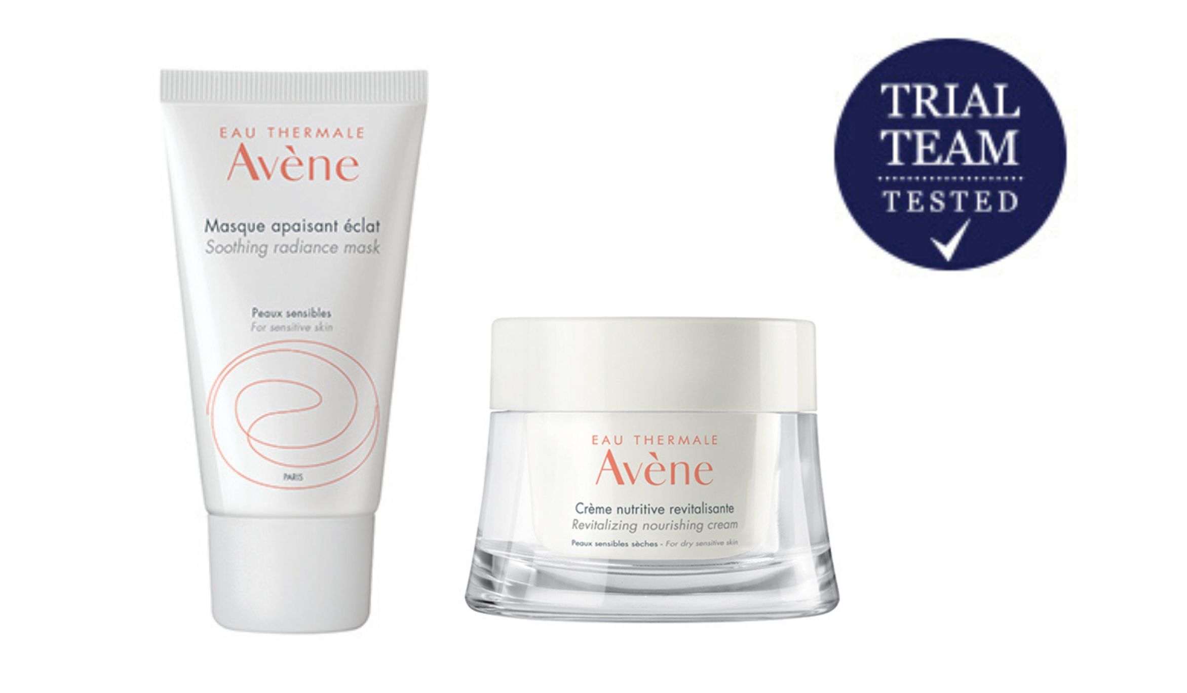 Avène Revitalizing Nourishing Cream and Soothing Radiance Mask Trial Team