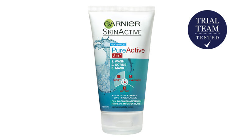 Garnier Pure Active 3-in-1 Wash, Scrub and Mask