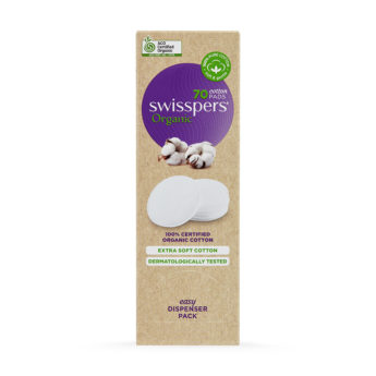 Swisspers Organic Cotton Pods 70 Pack Eco Dispenser