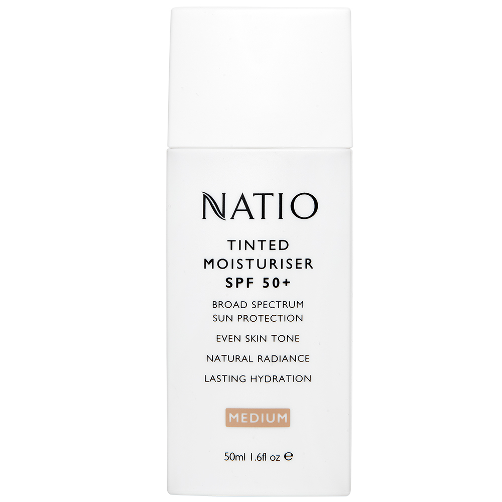 Natio Tinted Moisturiser SPF 50+ bottle