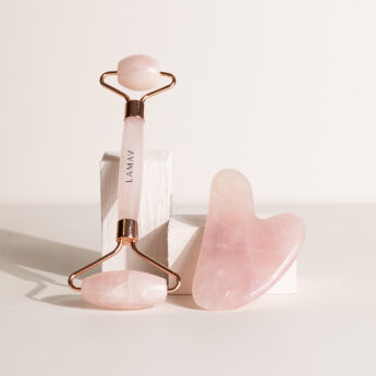 Rose Quartz Gua Sha and Roller Set