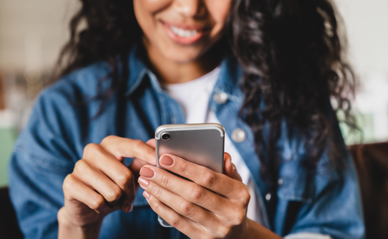 woman on phone