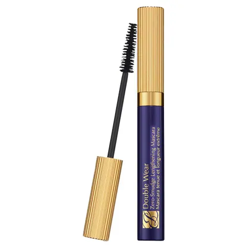 blue and gold Estee Lauder double wear smudge-proof mascara tube