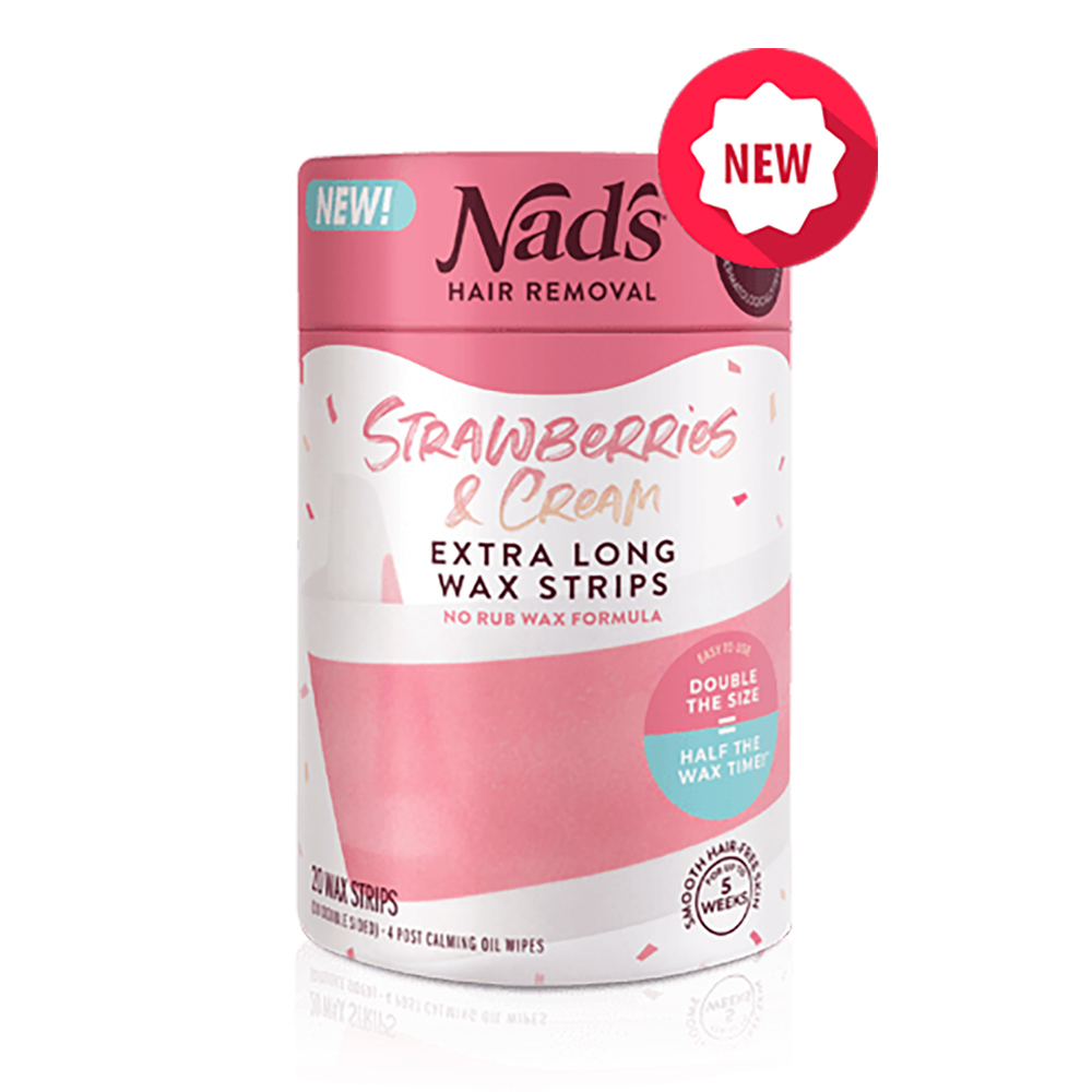 Nad's Strawberries and Cream Extra Long Wax Strips