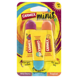 Carmex® Moisturising Lip Balm Minis – Wild Berry, Cupcake and Tropical